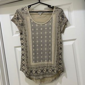 Lucky Brand Persian Carpet Style scoop neck tee LN
